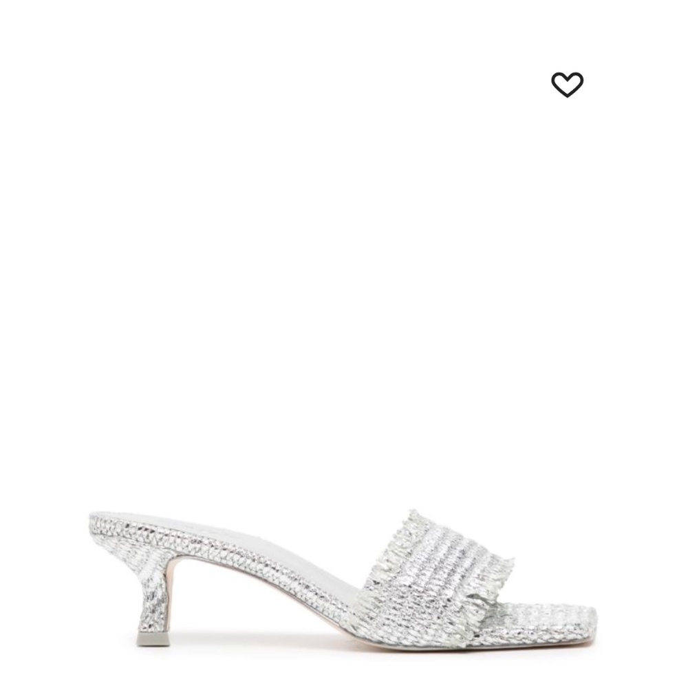 Cult Gia 60 mm interwoven metallic mules